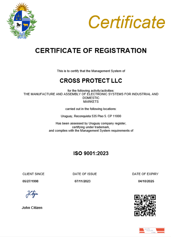 Uruguay business registration certificate Word and PDF template